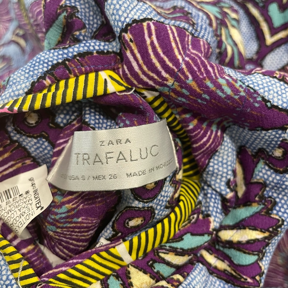 Zara Trafaluc Reversible Jacket Patchwork Boho Qu… - image 3